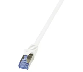 LogiLink Cat6a bílá / Patch kabel / S/FTP / 10 m / RJ-45 pozlacené konektory