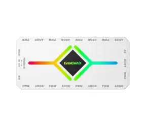 Gamemax V4.0 bílá / Rozbočovač ventilátorů / ARGB / PWM
