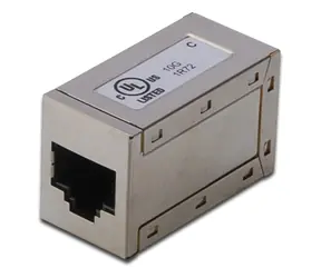Digitus RJ45 spojka 8P8C CAT6 stíněná / Spojka / Kovové pouzdro / 1:1 zapojení