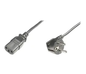Digitus napájecí kabel CEE 7/7 90° - C13 pravoúhlý / Napájecí kabel / IEC C13