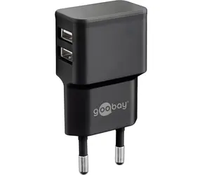 Goobay 44951 černá / Autonabíječka / 2x USB / 2,4 A / 12 W