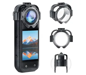 Puluz PU750T transparentní / Krytka objektivu / Insta360 X5 / 9H sklo / AR povlak