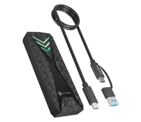 ICY BOX Spade Case 1805 černá / Externí box pro M.2 / M.2 NVMe PCIe SSD / USB 3.2 Gen 2 Type-C / do 2TB / RGB