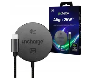 3mk incharge Align 25W černá / Bezdrátová nabíječka / Qi2.2 / magnetická / pro Android