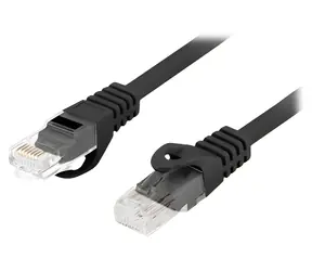 Lanberg CAT6 černá / Patch kabel / UTP / LSZH / 1 m / Fluke Passed