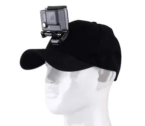 Puluz kšiltovka s držákem pro akční kamery černá / Kšiltovka / univerzální úchyt / GoPro, DJI, Insta360