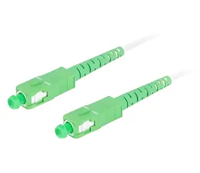 Lanberg SM bílá / Optický patch kabel / SC/APC-SC/APC / Simplex / G657B3 / 5 m