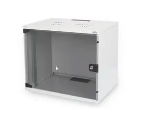 Digitus DN-19 07-US-1 šedá / Nástěnná skříň / 19" / 7U / 370x540x400 mm / skleněné dveře