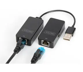 Digitus DA-70141 černá / USB 2.0 extender / Cat5/5e/6 / do 50 m