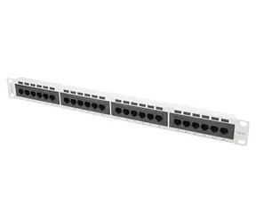 Lanberg Patch panel šedý FTP / 24 portů / RJ-45 / CAT5E / 1U / 19"