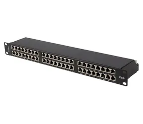 Lanberg Patch panel 48 portů 1U černý / Patch panel / 19" / Cat.6 FTP / stíněný