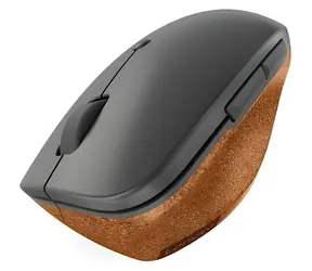 Lenovo Go Wireless Vertical šedá / Ergonomická bezdrátová myš / 6 tlačítek / Programovatelná tlačítka / 1x AA