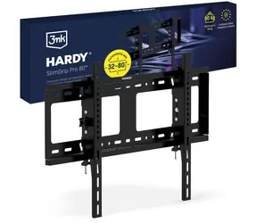 3mk Hardy SlimGrip Pro 80 / Držák TV na zeď / 32-80" / VESA 600x400 / nosnost 80 kg