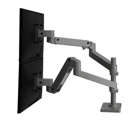 Ergotron LX Pro Dual Stacking Arm šedá / Stolní rameno pro 2 monitory