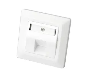Digitus krytka pro keystone 1x RJ45 bílá / Krytka zásuvky / prachový kryt 80x80 mm / centrální destička