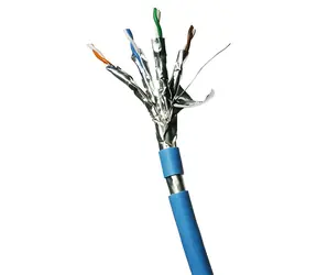 DATACOM F/FTP drát CAT6A modrá / Síťový kabel / LSOH / Eca / 300 m