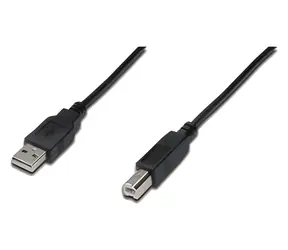 Digitus USB 2.0 kabel A-B černý 5 m / PC kabel USB / A(M) - B(M) / stíněný