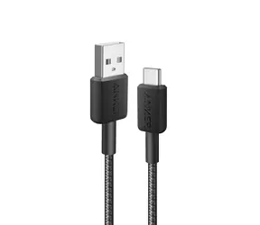 Anker 322 kabel černý / USB-A - USB-C / 1.8m / nylonový