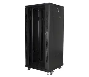 Lanberg 27U/600x600 černý / Stojanový rozvaděč / 19" / Flat pack