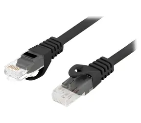 Lanberg CAT6 UTP černá / Patch kabel / 0,25 m / LSZH / CU / Fluke Pass