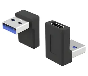 PremiumCord Adaptér USB-C F - USB 3.0 A M / Redukce / zahnutá 90°