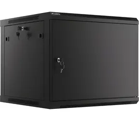 Lanberg WF01-6609-00B černá / Nástěnný rozvaděč / 19" / 9U / 600x600 mm / kovové dveře