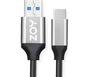 ZOY ZCAC2 2 m černo-stříbrná / USB kabel / USB-A (M) - USB-C (M)