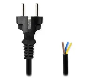 Nedis Napájecí kabel Typ F černá / Napájecí kabel / přímý - přímý / poniklovaný konektor / 3 m
