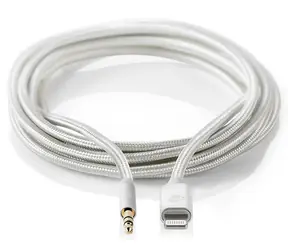 Nedis PROFIGOLD Lightning - 3,5mm jack adaptér / Audio adaptér / MFi / nylon / 1m
