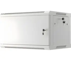 Lanberg WF01-6406-00S šedá / Nástěnný rozvaděč 19" / 6U / 600×450 mm / kovové dveře / flat pack