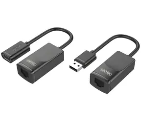 Unitek Y-UE01001 černá / Síťový adaptér / USB-A - RJ-45