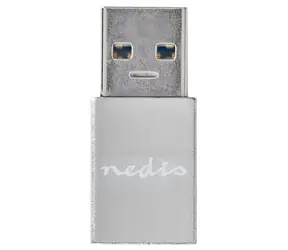 Nedis PROFIGOLD adaptér USB-A - USB-C stříbrná / Redukce / USB 3.2 Gen 1 / 5 Gbps / hliníkové tělo