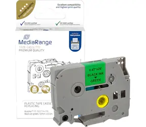 MediaRange Páska pro Brother TZe-731/TZ-731 černá / Páska do tiskárny štítků / 12 mm / 8 m