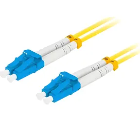 Lanberg SM žlutá / Optický patch kabel / LC/UPC-LC/UPC / Duplex / G657A1 / 2 m