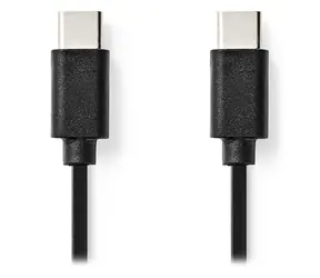 Nedis kabel USB-C - USB-C černý / Kabel USB / USB 2.0 / 1 m