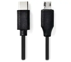 Nedis kabel USB-C - Micro-B černý / Kabel USB / USB 2.0 / 1 m