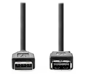 Nedis USB-A - USB-A 1 m černá / Prodlužovací kabel / USB 3.2 Gen 1 / 5 Gbps