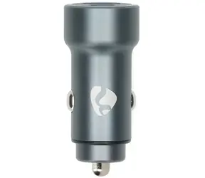 Nedis šedá / Nabíječka do auta / 48 W / USB-C Power Delivery + USB-A Quick Charge / 12-24 V