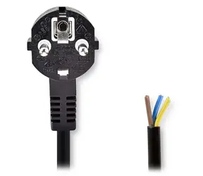 Nedis napájecí kabel Typ F - otevřený konec černá / Napájecí kabel / 3 m / bulk