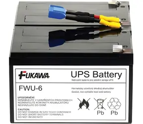 FIAMM FWU6 / Baterie pro UPS / náhrada za APC RBC6 / 24V / 12Ah / životnost 5 let