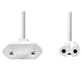 Nedis napájecí kabel bílá / Napájecí kabel / Euro - IEC-320-C7 / dvoulinka / 2 m
