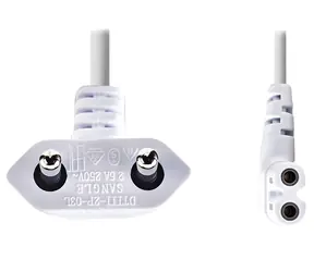 NEDIS napájecí kabel Euro - IEC-320-C7 bílý / Napájecí kabel / úhlový-úhlový / 3 m