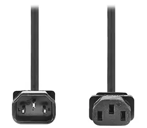 Nedis napájecí prodlužovací kabel C14-C13 černý / Napájecí kabel / 2 m