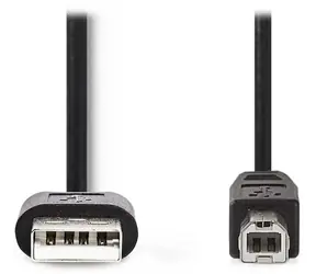 Nedis USB 2.0 kabel černá / Kabel USB / USB-A - USB-B / 2 m