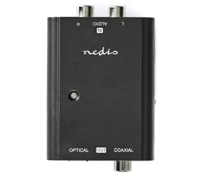 Nedis převodník analogového audia na digitální černý / Audio převodník / 2x RCA - RCA + Toslink
