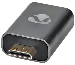 Nedis Adaptér mini HDMI(M) - HDMI(F) šedá / Adaptér / High Speed s Ethernetem