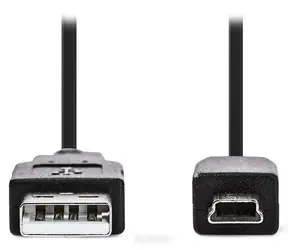 Nedis kabel USB 2.0 A - Mini USB 5pin černá / Kabel USB / 2 m