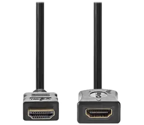 NEDIS HDMI prodlužovací kabel černá / Kabel / HDMI 1.4 / 4K 60Hz / zlacené konektory / 1m
