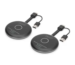 Digitus DS-55317 šedá/černá / Bezdrátový prezentační systém / Click & Present Pro / HDMI / 4K/60Hz / Wi-Fi
