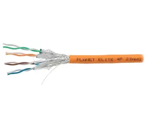 Planet Elite SFTP Cat7 oranžová / Instalační kabel / 4pár / 600MHz / LS0H / B2ca-s1,d1,a1 / 500m